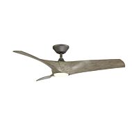 Zephyr 1-Light 52" Ceiling Fan in Graphite with Weathered Wood