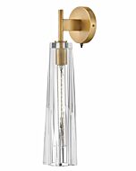 Fredrick Ramond Cosette 1-Light Wall Sconce In Heritage Brass With Clear Glass