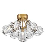 Fredrick Ramond Elise 7-Light Semi-Flush Ceiling Light In Heritage Brass
