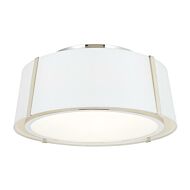 Crystorama Fulton 3 Light 18 Inch Ceiling Light in Polished Nickel