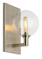 Tech Gambit 2700K LED 9 Inch Wall Sconce in Satin Nickel and Clear