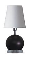 Geo 1-Light Table Lamp in Black Matte With Chrome Accents