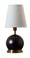 Geo 1-Light Table Lamp in Mahogany Bronze With Weathered Brass Accents