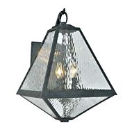 Brian Patrick Flynn for Crystorama Glacier 21 Inch Outdoor Wall Light in Black Charcoal