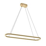 Glo LED Pendant in Satin Brass