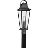Quoizel Galveston 9 Inch Outdoor Post Light in Mottled Black