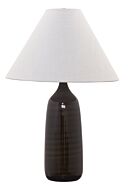 Scatchard 1-Light Table Lamp in Brown Gloss