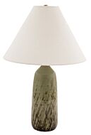 Scatchard 1-Light Table Lamp in Decorated Celadon