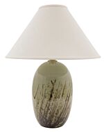 Scatchard 1-Light Table Lamp in Decorated Celadon