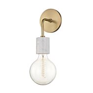 Mitzi Asime 15 Inch Wall Sconce in Aged Brass