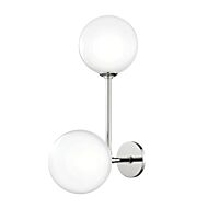 Mitzi Ashleigh 2 Light 22 Inch Wall Sconce in Polished Nickel
