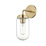 Mitzi Clara 13 Inch Wall Sconce in Aged Brass