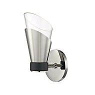 Mitzi Angie 11 Inch Wall Sconce in Polished Nickel and Black
