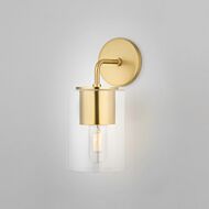 Mitzi Lula 1-Light Wall Sconce in Aged Brass