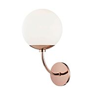 Mitzi Carrie 15 Inch Wall Sconce in Polished Copper
