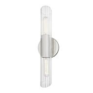 Mitzi Cecily 2 Light 17 Inch Wall Sconce in Polished Nickel