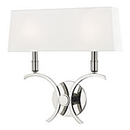 Mitzi Gwen 2 Light 15 Inch Wall Sconce in Polished Nickel