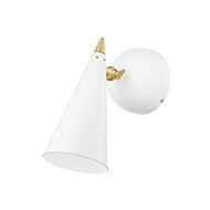 Mitzi Moxie Wall Sconce in Aged Brass and White