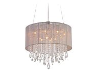 Beverly Dr. 12-Light 1Dual Mount with Flush & Hanging in Taupe Silk String