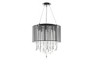 Beverly Dr 8-Light Dual Mount with Flush and Hanging in Silver Silk String