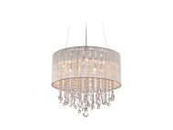 Beverly Dr. 12-Light 1Dual Mount with Flush & Hanging in Silver Silk String