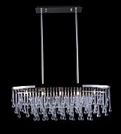 Hollywood Blvd 5-Light Chandelier in Polish Nickel with Clear Glass Tear Drops