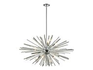 Palisades Ave 10-Light Chandelier in Chrome With Clear Glass