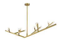 The Oaks 12-Light 1Linear Pendant in Brushed Brass