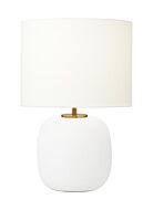 Fanny 1-Light Table Lamp in Matte White Ceramic