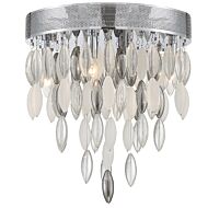 Crystorama Hudson 4 Light Ceiling Light in Polished Chrome with Frosted, Silver & Clear Glass Beads Crystals