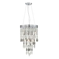 Crystorama Hudson 6 Light 29 Inch Chandelier in Polished Chrome with Frosted, Silver & Clear Glass Beads Crystals