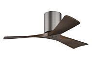 Irene 6-Speed DC 42" Ceiling Fan in Brushed Pewter with Walnut blades