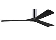 Irene 6-Speed DC 60" Ceiling Fan in Polished Chrome with Matte Black blades