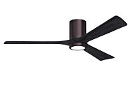 Irene 6-Speed DC 60" Ceiling Fan w/ Integrated Light Kit in Brushed Bronze with Matte Black blades