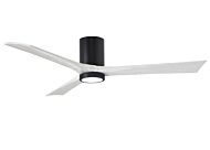 Irene 6-Speed DC 60" Ceiling Fan w/ Integrated Light Kit in Matte Black with Matte White blades