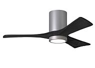 Irene 6-Speed DC 42" Ceiling Fan w/ Integrated Light Kit in Brushed Nickel with Matte Black blades