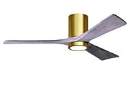 Irene 6-Speed DC 52" Ceiling Fan w/ Integrated Light Kit in Brushed Brass with Barnwood Tone blades