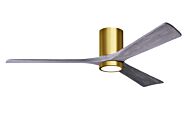Irene 6-Speed DC 60" Ceiling Fan w/ Integrated Light Kit in Brushed Brass with Barnwood Tone blades