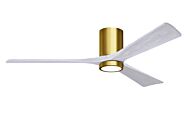 Irene 6-Speed DC 60" Ceiling Fan w/ Integrated Light Kit in Brushed Brass with Matte White blades
