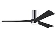 Irene 6-Speed DC 60" Ceiling Fan w/ Integrated Light Kit in Polished Chrome with Matte Black blades