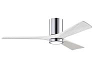 Irene 6-Speed DC 52" Ceiling Fan w/ Integrated Light Kit in Polished Chrome with Matte White blades