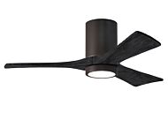 Irene 6-Speed DC 42" Ceiling Fan w/ Integrated Light Kit in Textured Bronze with Matte Black blades