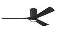 Irene 6-Speed DC 60" Ceiling Fan w/ Integrated Light Kit in Textured Bronze with Matte Black blades