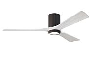 Irene 6-Speed DC 60" Ceiling Fan w/ Integrated Light Kit in Textured Bronze with Matte White blades