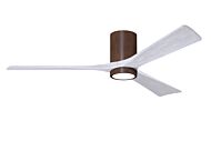 Irene 6-Speed DC 60" Ceiling Fan w/ Integrated Light Kit in Walnut Tone with Matte White blades