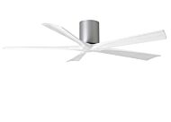Irene 6-Speed DC 60" Ceiling Fan in Brushed Nickel with Matte White blades