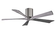 Irene 6-Speed DC 52" Ceiling Fan in Brushed Pewter with Barnwood Tone blades