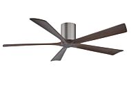 Irene 6-Speed DC 60" Ceiling Fan in Brushed Pewter with Walnut blades