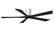 Irene 6-Speed DC 60" Ceiling Fan in White with Matte Black blades