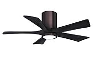 Irene 6-Speed DC 42" Ceiling Fan w/ Integrated Light Kit in Brushed Bronze with Matte Black blades